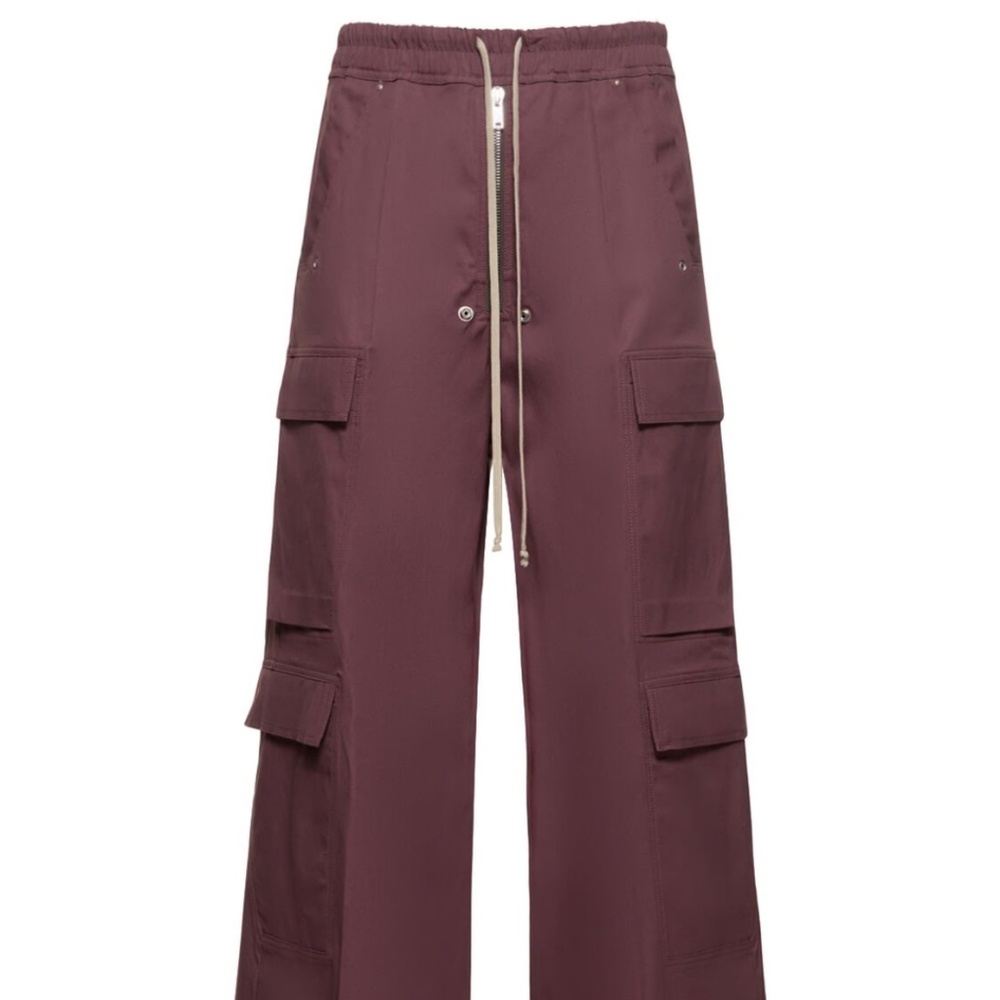 RICK OWENS Belas drawstring cargo pants in amethyst